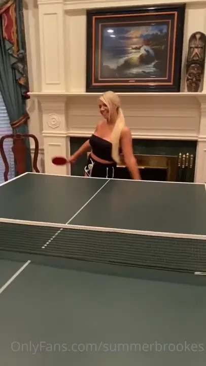 Summer Brookes Plays Ping Pong But Gets Excited - ePornLeak