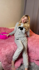 Cute Chloe Ira Takes Off Her Pajamas