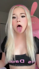 Cute Teen Shows Her Tongue