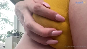 TS smolbacons [ smolbacons ] - 28 second video of me playing with my titties  private message me 3 