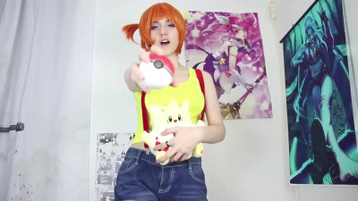 Cosplayer Lana Rain Plays Pokemon's Misty As A Bukkake Slut