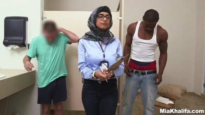 Arab Girl Mia Khalifa Milks Two Cocks For Science