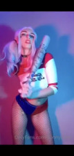 Sunny Ray Dresses Up As Harley Quinn And Masturbates Hard