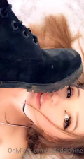 Belle Delphine Licks Boot