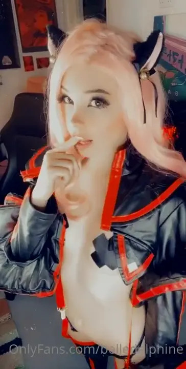 Belle Delphine Licks Fingers In Kitty Costume - ePornLeak