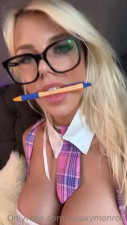 Luxydutch Teasing While Wearing A Slutty School Uniform