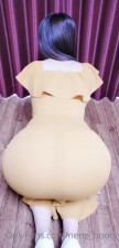 Nene_Booty On All Fours Showing Off Her Big Ass In Tight Yellow Dress