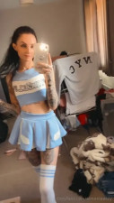 Aimeelawley Lifts Dress For A Peek At Her Bum